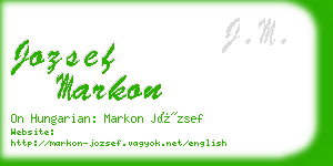 jozsef markon business card